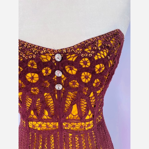 Betsy Johnson vintage strapless lace dress - Picture 3 of 10